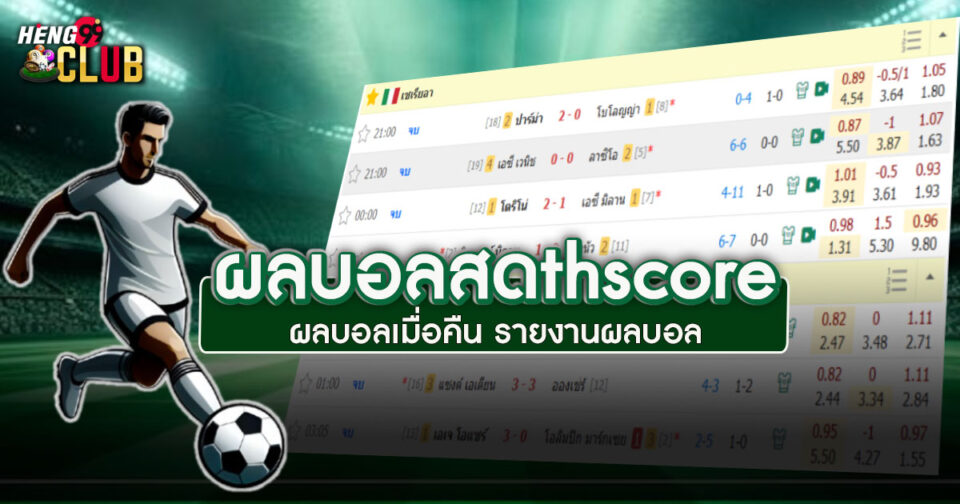 ผลบอลสดthscore-"Live football scores thscore"